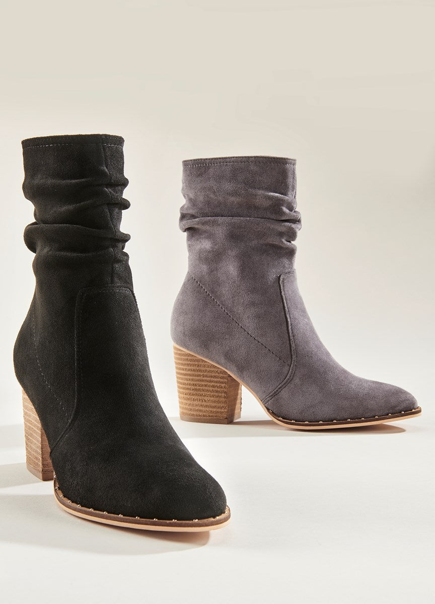 Sueded Slouch Booties