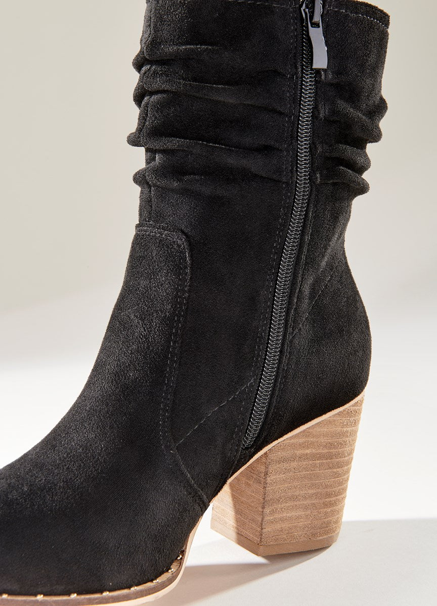 Sueded Slouch Booties