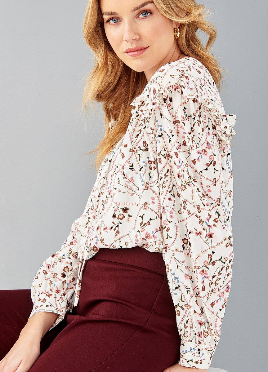 Charlie Paige Linley Ruffle Blouse