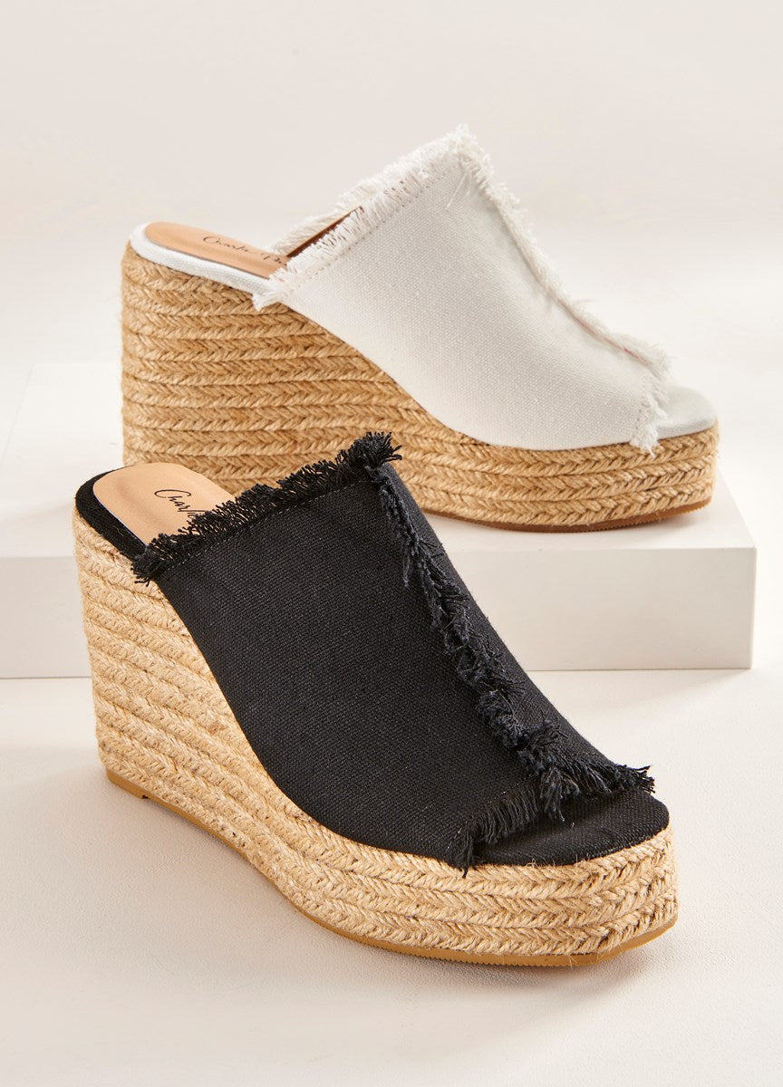 Charlie Paige Canvas Wedge Espadrilles