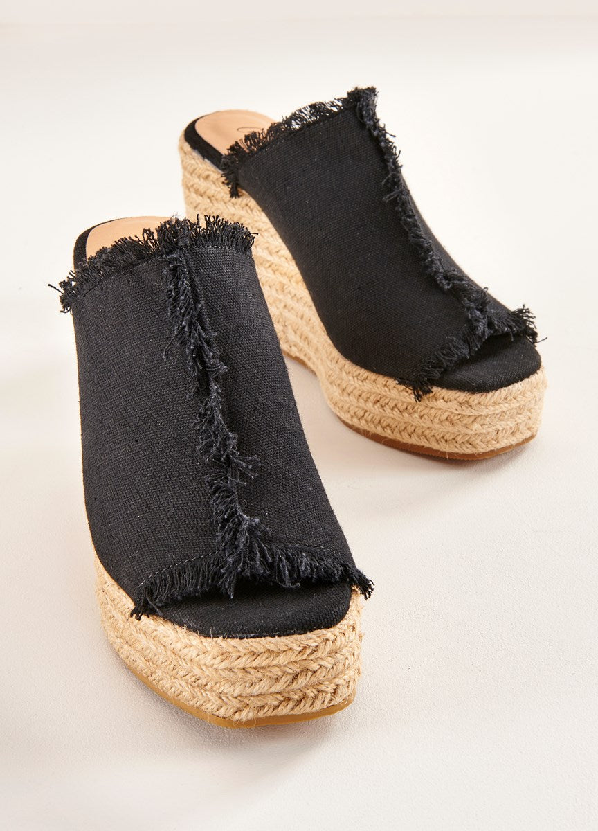 Charlie Paige Canvas Wedge Espadrilles