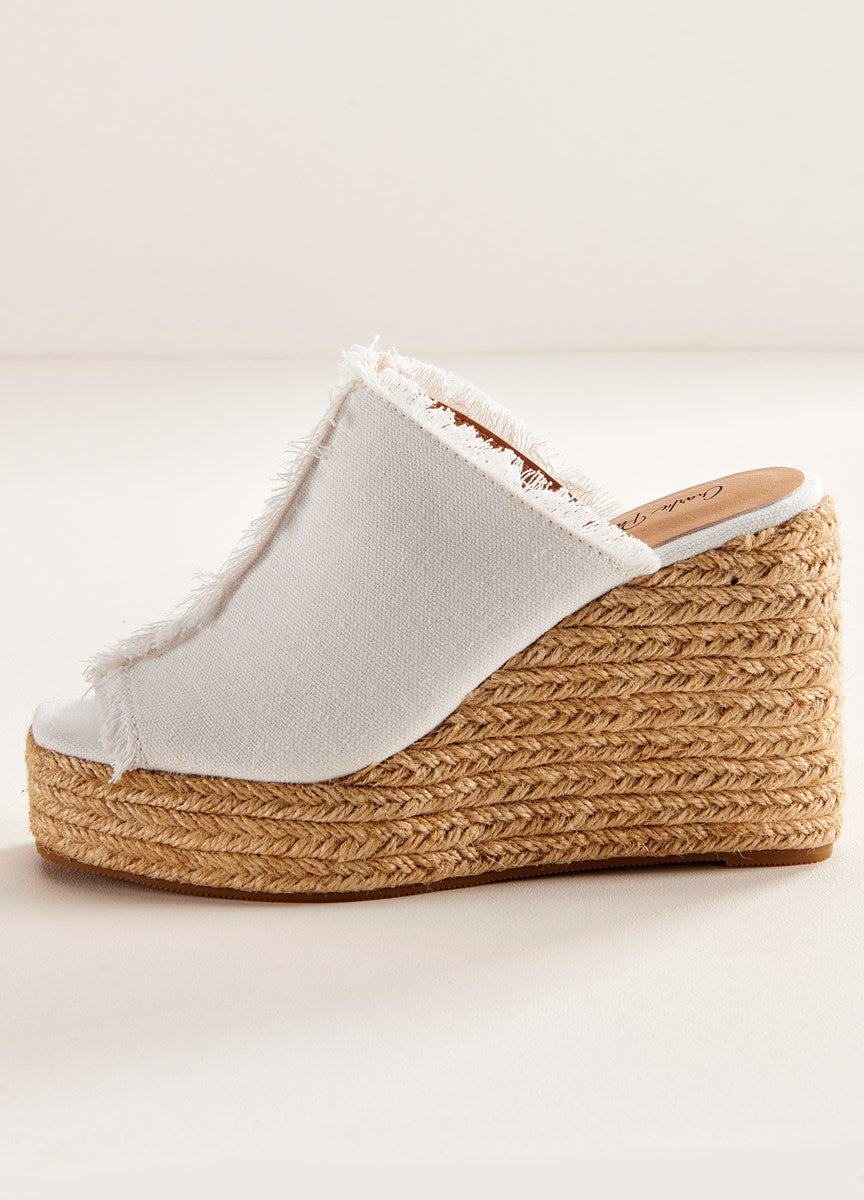 Charlie Paige Canvas Wedge Espadrilles