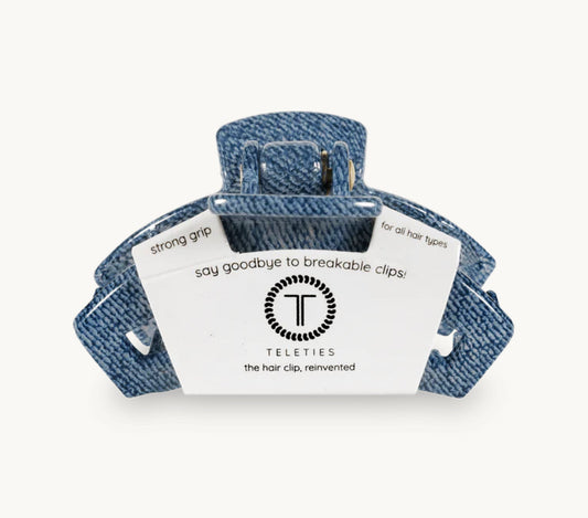 Teleties Denim Clip- Tiny