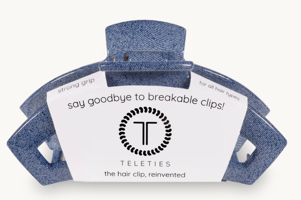 Teleties Denim Clip- Large