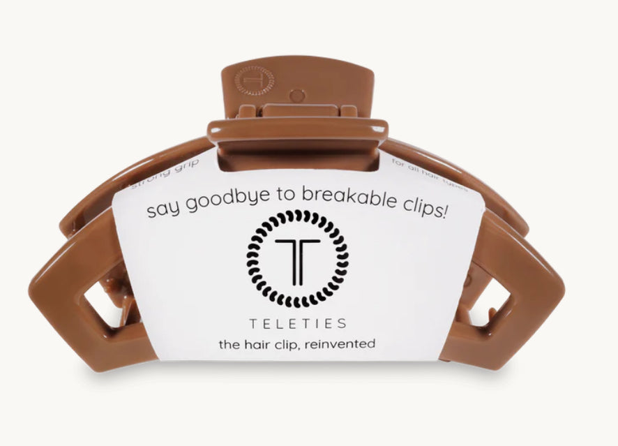 Teleties Caramel Hair Clip - Tiny