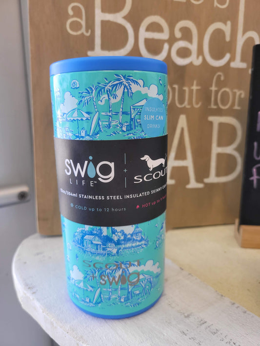 Swig Slim 12oz Can. Coastal Rica