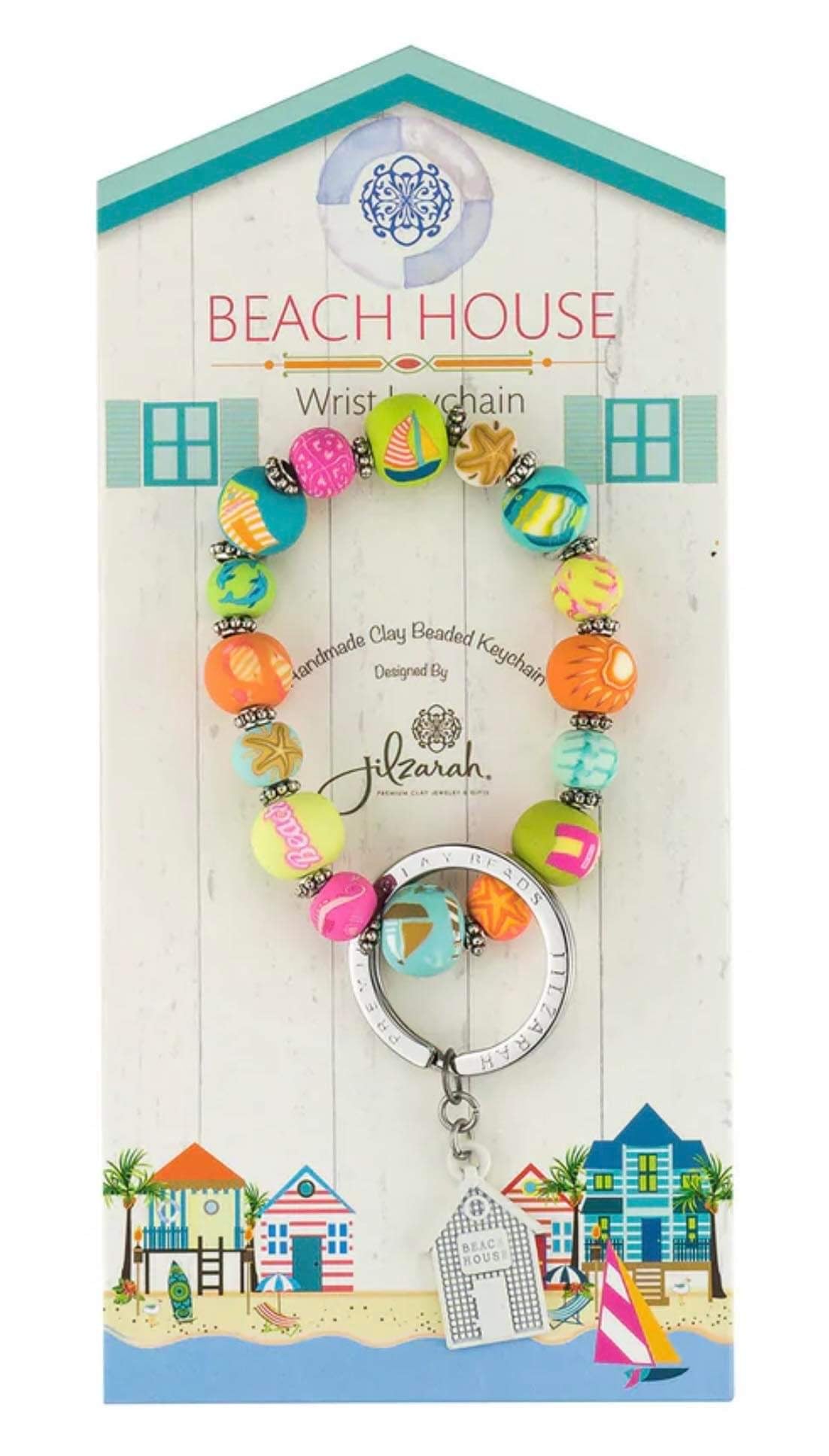 Beach House Wrist Keychain