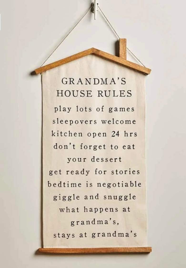 Grandma’s House Rules Hanging Decor by Mud Pie