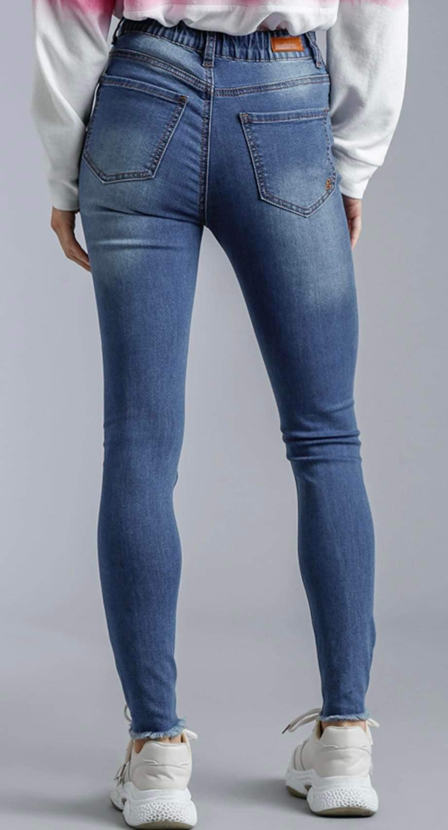 Umgee High Rise 5 Pocket Distressed Jeans